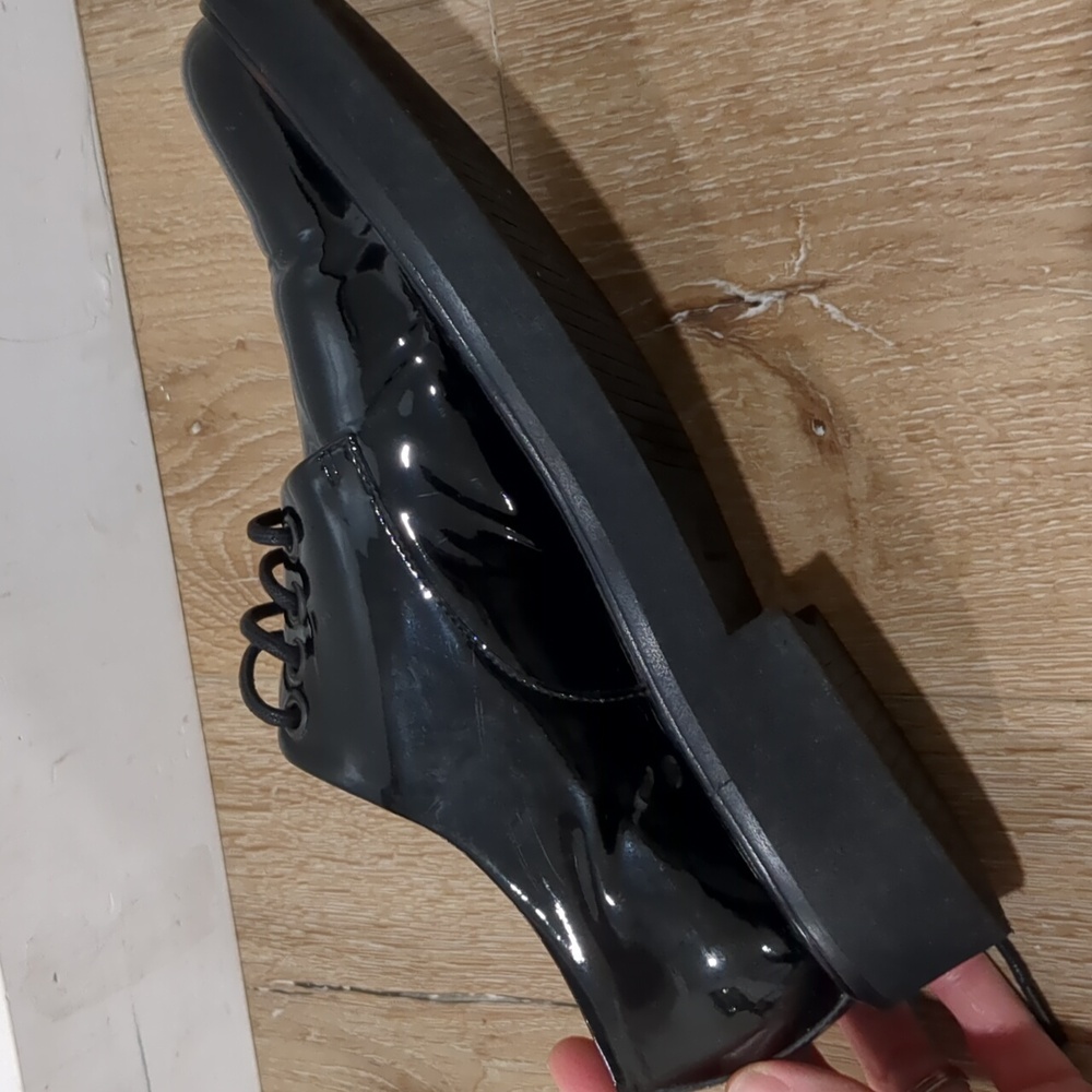A.P.C. Black Patent Leather Oxfords Size 39  Women's 9 - Picture 9 of 12
